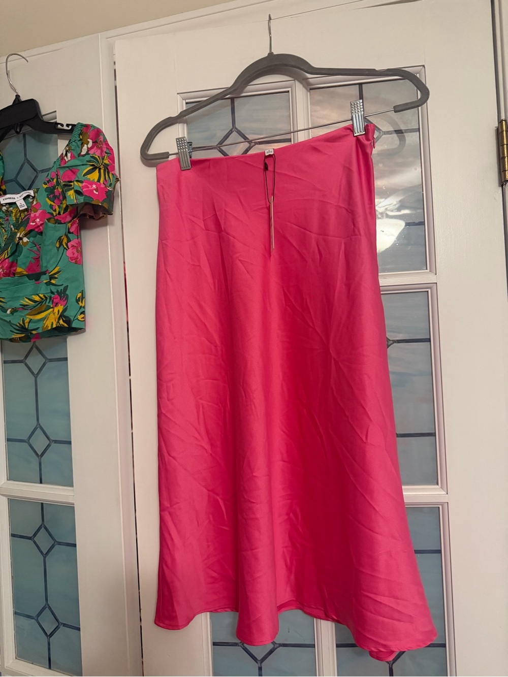 Express x Rocky Barnes Bright Pink skirt
